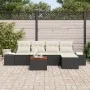 Juego de Sofá de Jardín de 6 Piezas con Cojines Negro Poliratán Acacia by , Outdoor sofas - Ref: Foro24-3347943, Price: 360,7...