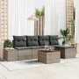 Conjunto de sofá de jardín de 6 piezas con cojines gris ratán sintético acacia by , Outdoor sofas - Ref: Foro24-3347944, Pric...