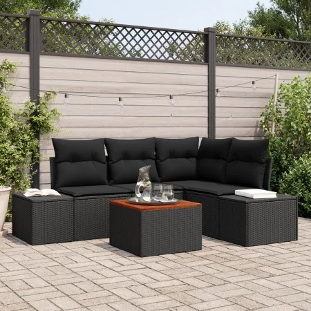 Juego de sofá de jardín 5 piezas Negro by , Outdoor sofas - Ref: Foro24-3347954, Price: 356,38 €, Discount: %