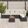 Set de Sofá de Jardín de 6 Piezas con Cojines Negro Ratán Acacia by , Outdoor sofas - Ref: Foro24-3347957, Price: 395,14 €, D...