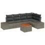 Conjunto de Sofá de Jardín de 6 Piezas con Cojines Gris Ratán Acacia by , Outdoor sofas - Ref: Foro24-3347958, Price: 393,88 ...