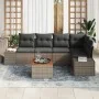 Conjunto de Sofá de Jardín de 6 Piezas con Cojines Gris Ratán Acacia by , Outdoor sofas - Ref: Foro24-3347958, Price: 393,88 ...
