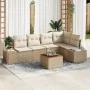 Juego de Sofás de Jardín de 6 Piezas con Cojines Beige de Poliratán by , Outdoor sofas - Ref: Foro24-3347960, Price: 446,31 €...
