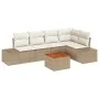 Juego de Sofás de Jardín de 6 Piezas con Cojines Beige de Poliratán by , Outdoor sofas - Ref: Foro24-3347960, Price: 446,31 €...