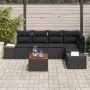 Juego de Sofá de Jardín de 6 Piezas con Cojines Polirratán Negro Acacia by , Outdoor sofas - Ref: Foro24-3347961, Price: 402,...