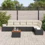 Juego de Sofá de Jardín de 7 Piezas con Cojines en Ratán Poliéster Negro y Acacia by , Outdoor sofas - Ref: Foro24-3347964, P...