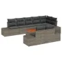 Juego de Sofás de Jardín de 9 Piezas con Cojines Gris Poliratán Acacia von , Outdoor-Sofas - Ref: Foro24-3347972, Preis: 628,...