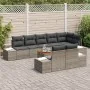 Juego de Sofás de Jardín de 9 Piezas con Cojines Gris Poliratán Acacia von , Outdoor-Sofas - Ref: Foro24-3347972, Preis: 628,...