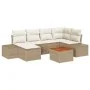 Juego de Sofá de Jardín de 7 Piezas con Cojines Beige Poliratán Acacia von , Outdoor-Sofas - Ref: Foro24-3347981, Preis: 486,...
