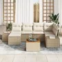 Juego de Sofá de Jardín de 7 Piezas con Cojines Beige Poliratán Acacia von , Outdoor-Sofas - Ref: Foro24-3347981, Preis: 486,...