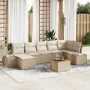 Juego de Sofá de Jardín 8 Piezas Beige y Crema Poliratán Grande von , Outdoor-Sofas - Ref: Foro24-3347988, Preis: 531,69 €, R...