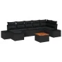 Juego de Sofá de Jardín 8 Piezas Negro Ratán y Madera Amplio von , Outdoor-Sofas - Ref: Foro24-3347989, Preis: 511,33 €, Raba...
