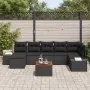 Juego de Sofá de Jardín 8 Piezas Negro Ratán y Madera Amplio von , Outdoor-Sofas - Ref: Foro24-3347989, Preis: 511,33 €, Raba...