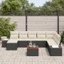 Conjunto de Sofá de Jardín de 9 Piezas con Cojines Negro Poliratán Acacia by , Outdoor sofas - Ref: Foro24-3347992, Price: 52...