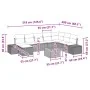 Conjunto de Sofá de Jardín de 9 Piezas con Cojines Negro Poliratán Acacia by , Outdoor sofas - Ref: Foro24-3347992, Price: 52...