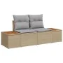 Conjunto de Sofá de Jardín de 8 Piezas con Cojines Beige Poliratán Acacia | Foro24.es | Tu tienda online para hogar, jardín y más Foro24.es