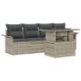 Conjunto de Sofá de Jardín de 5 Piezas con Cojines Gris Claro Ratan Polimérico | Foro24.es | Tu tienda online para hogar, jardín y más Foro24.es