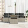 Conjunto de Sofá de Jardín de 5 Piezas con Cojines Gris Claro Ratan Polimérico | Foro24.es | Tu tienda online para hogar, jardín y más Foro24.es