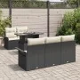 Conjunto de Sofás de Jardín de 6 Piezas con Cojines Ratán Poliéster Negro | Foro24.es | Tu tienda online para hogar, jardín y más Foro24.es
