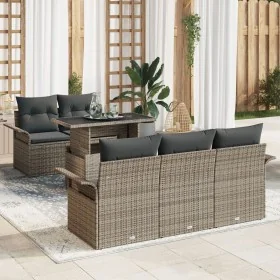 Conjunto de Sofás de Jardín de 6 Piezas con