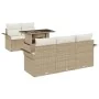 Juego de Sofá de Jardín de 6 Piezas con Cojines Beige Polirratán by , Outdoor sofas - Ref: Foro24-3348197, Price: 506,52 €, D...