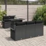 Juego de Sofá de Jardín de 6 Piezas con Cojines de Poliratán Negro | Foro24.es | Tu tienda online para hogar, jardín y más Foro24.es
