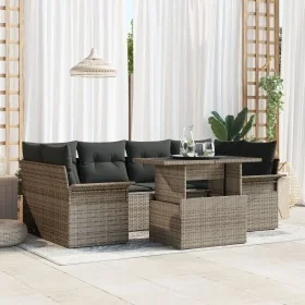Juego de Sofá de Jardín de 7 Piezas con Cojines de Ratán Gris Polimérico by , Outdoor sofas - Ref: Foro24-3348215, Price: 490...