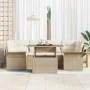 Conjunto de Sofá de Jardín de 7 Piezas con Cojines Ratán Poly Beige by , Outdoor sofas - Ref: Foro24-3348217, Price: 543,67 €...