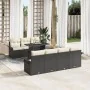 Conjunto de Sofá de Jardín de 8 Piezas con Cojines Negro Poliratán | Foro24.es | Tu tienda online para hogar, jardín y más Foro24.es
