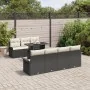 Conjunto de Sofá de Jardín de 8 Piezas con Cojines Negro Poliratán | Foro24.es | Tu tienda online para hogar, jardín y más Foro24.es