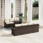 Conjunto de Sofá de Jardín de 8 Piezas con Cojines Marrón de Poli Ratán | Foro24.es | Tu tienda online para hogar, jardín y más Foro24.es