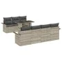 Conjunto de Sofás de Jardín de 8 Piezas con Cojines Ratán Poliéster Gris Claro | Foro24.es | Tu tienda online para hogar, jardín y más Foro24.es