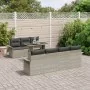 Conjunto de Sofás de Jardín de 8 Piezas con Cojines Ratán Poliéster Gris Claro | Foro24.es | Tu tienda online para hogar, jardín y más Foro24.es
