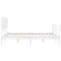 White solid wood bed frame with headboard 140x190 cm by vidaXL, Beds and slatted bases - Ref: Foro24-3195267, Price: 130,52 €...