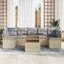 Juego de Sofá de Jardín de 8 Piezas con Cojines Beige de Ratán | Foro24.es | Tu tienda online para hogar, jardín y más Foro24.es