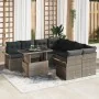 Juego de Sofá de Jardín de 9 Piezas con Cojines Gris Ratán Poli by , Outdoor sofas - Ref: Foro24-3348255, Price: 601,06 €, Di...