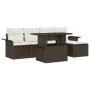 Conjunto de Sofá de Jardín de 6 Piezas con Cojines Marrón de Polirratán by , Outdoor sofas - Ref: Foro24-3348264, Price: 437,...
