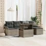 Conjunto de Sofás de Jardín de 6 Piezas con Cojines Gris Ratán Sintético by , Outdoor sofas - Ref: Foro24-3348265, Price: 396...
