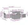 Conjunto de Sofás de Jardín de 6 Piezas con Cojines Gris Ratán Sintético by , Outdoor sofas - Ref: Foro24-3348265, Price: 396...