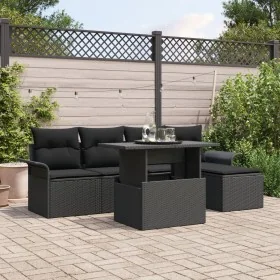Conjunto de Sofás de Jardín de 6 Piezas con