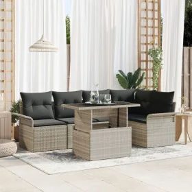 Conjunto de Sofás de Jardín de 6 Piezas con