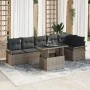 Conjunto de Sofá de Jardín de 7 Piezas con Cojines Gris de Ratán Sintético von , Outdoor-Sofas - Ref: Foro24-3348295, Preis: ...