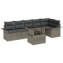 Conjunto de Sofá de Jardín de 7 Piezas con Cojines Gris de Ratán Sintético von , Outdoor-Sofas - Ref: Foro24-3348295, Preis: ...