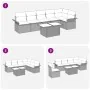 Set de Sofá de Jardín de 7 Piezas con Cojines Beige by , Outdoor sofas - Ref: Foro24-3348297, Price: 521,53 €, Discount: %