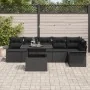 Juego de Sofá de Jardín de 7 Piezas con Cojines Negro Rattan | Foro24.es | Tu tienda online para hogar, jardín y más Foro24.es