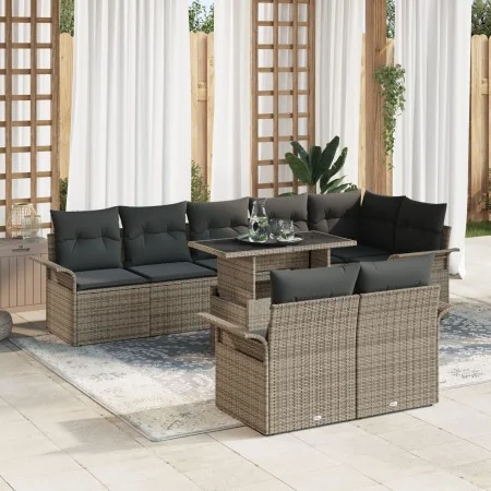 Juego de Sofá de Jardín Juego de 9 Gris Ratán Mesas de Jardín von , Outdoor-Sofas - Ref: Foro24-3348305, Preis: 651,60 €, Rab...