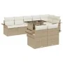 Conjunto de Sofá de Jardín de 9 Piezas con Cojines Beige de Rattan von , Outdoor-Sofas - Ref: Foro24-3348307, Preis: 693,35 €...
