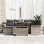 Conjunto de Sofás de Jardín de 7 Piezas con Cojines Gris Ratán Poliéster by , Outdoor sofas - Ref: Foro24-3348315, Price: 464...