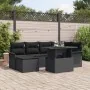Conjunto de Sofá de Jardín de 7 Piezas con Cojines Negro Poliratán | Foro24.es | Tu tienda online para hogar, jardín y más Foro24.es