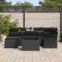 Conjunto de Sofá de Jardín de 7 Piezas con Cojines Negro Poliratán | Foro24.es | Tu tienda online para hogar, jardín y más Foro24.es